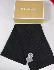 Michael Kors Grey Racked Ribbed Knit Scarf Wrap 68" NWT MSRP $78 - Picture 1 of 10