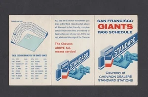 1966 CHEVRON GAS San Francisco Giants Schedule - Picture 1 of 2