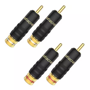 4 pezzi spina RCA placcata oro connettore spina audio bloccabile per cavo RCA HiFi fai da te - Foto 1 di 8