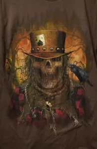 Camiseta Halloween Espantapájaros Cara Horror Para Hombre Marrón Talla Mediana - Imagen 1 de 3