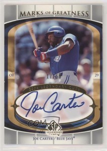 2004 SP Legendary Cuts Marks of Greatness /50 Joe Carter #MG-JC Auto