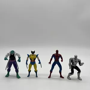 Lot Of 4 Marvel 1994 ToyBiz Die Cast 2.75” Spider-man Wolverine The Lizard - Picture 1 of 13