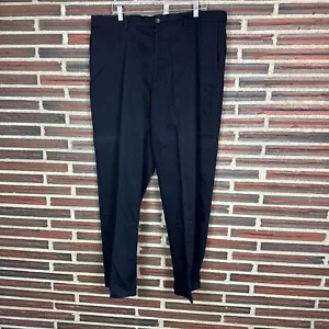 St. Johns Bay Loose Fit Flat Front Black Solid Full Length Business Casual Pants - Picture 1 of 4
