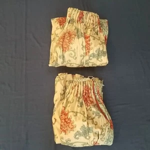 Vintage G P & J Baker Cloisonne Blumen Vorhänge Floral Vorhänge Kräftig Gefüttert 4kg - Bild 1 von 24