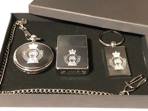 Royal Armourd Corps Challenger 2 Panzer Taschenuhr Schlüsselring & Benzinfeuerzeug - Bild 1 von 6