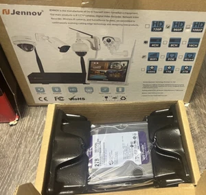 HD 4CH Wireless Security Camera System PTZ wifi 4 bullet cams 2tb hdd and dvr - Picture 1 of 11