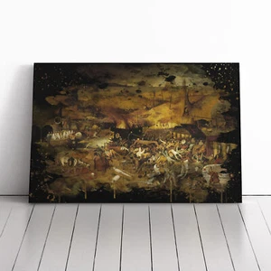 Stampa artistica da parete su tela Pieter Bruegel il vecchio il trionfo della morte decorazione incorniciata - Foto 1 di 6