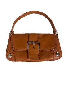 Kenneth Cole New York Leather Camel Small Hobo Handbag - Picture 1 of 20