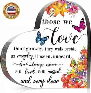 Sympathy Bereavement Gift Acrylic Heart Memorial Gift for Loss of Loved One Symp - Picture 1 of 7