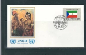 United Nations SC # 351 Flag Series, Paintings - Sri Lanka - FDC . Unicef - Picture 1 of 1