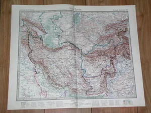 1927 ALTE KARTE IRAN PERSIEN AFGHANISTAN PAKISTAN / VEREINIGTE ARABISCHE EMIRATE - Bild 1 von 14