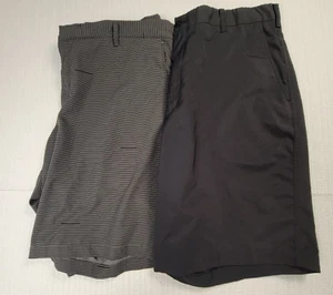 Nike Men's Dri Fit Golf Short Lot (2) Gray Stripe Black Size 38 Flaw - Picture 1 of 15