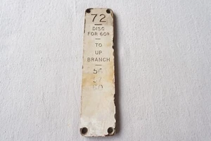 Signale Signal Eisenbahn Hebelplatte Railwayana 72 - Bild 1 von 2
