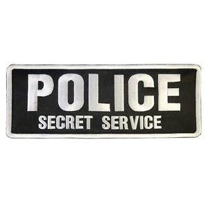 POLICE SECRET SERVICE big XL 10x4 inch 25x10cm vest SWAT tactical hook patch - Picture 1 of 5