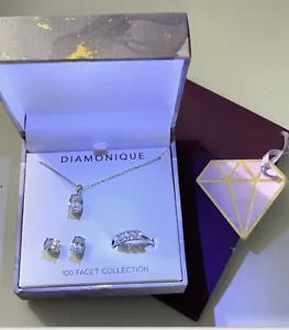 3-teiliges Set Diamant 100-Facetten Giftable Kollektion Oval Neu im Karton - Bild 1 von 7