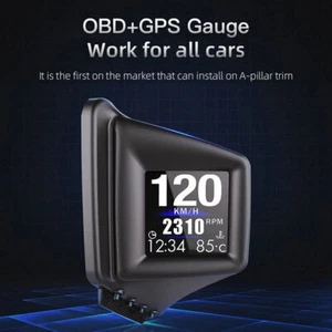 OBD2 GPS HUD Head Up Display Navigation Tacho Spiegel Projektion Alam Messgerät - Bild 1 von 16