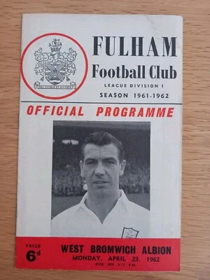 FULHAM v WEST BROMWICH ALBION 1961-62 League Programme  - Image 1 of 4