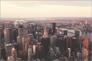 MANHATTAN new york CLASSIC CITYSCAPE POSTER skyscapers METROPOLIS 20x30 hot - Picture 1 of 1