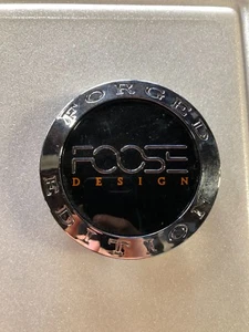 FOOSE Black w/ Chrome Lip Pop In Wheel RIM Center Cap PART# 1001-02 - Picture 1 of 2
