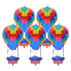  5 Pcs Hot Air Balloon Decoration Aluminum Film Balloons Rainbow Helium Foil