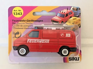 Vintage SIKU #1343 VW Volkswagen T4 Eurovan Fire Rescue Truck die-cast model car - Picture 1 of 2