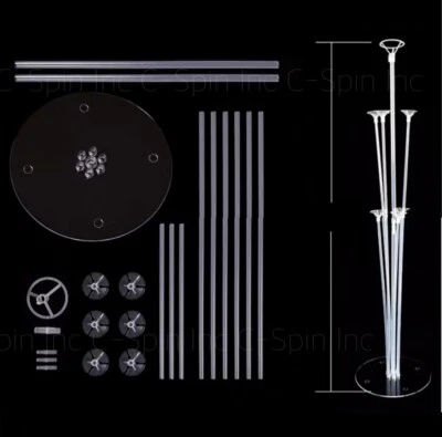 Juego de 2 piezas de 28" con soporte de mesa kit de palo de globo centro de mesa boda baby shower cumpleaños Foto 1 de 4