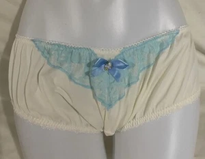 Custom Ivory panties Low Rise Sz 8 Wide Gusset - Picture 1 of 3