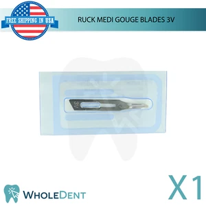 Ruck MEDI Gouge Hollow Blades 3V 20pcs Stainless Steel Anti-Rust Coating Sterile - Picture 1 of 4