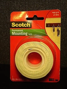 Scotch PERMANENT MOUNTING TAPE, Holds 2 lbs., 1 in. x 50 in. - Picture 1 of 1