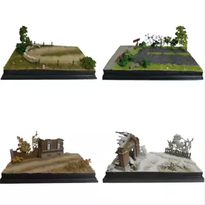 Diorama 1/72 guerra danneggiato piattaforma modello scena militare modellino giocattolo con parapolvere - Foto 1 di 61