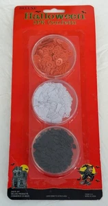 Vtg Deluxe Products Halloween Ghost Pumpkin Witch Confetti In Plastic Containers - Picture 1 of 3