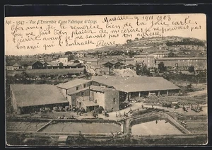 AK Apt, Gesamtansicht einer Ockerfabrik 1903  - Bild 1 von 2