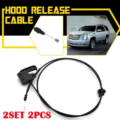 2X Cable de liberación de capó con mango para Chevrolet Silverado 2500 HD 3500 HD 2007-14 Foto 1 de 4