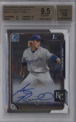 2015 Bowman Draft Chrome Pick Ashe Russell #BCA-AR BGS 9.5 GEM MINT Auto - Image 1 of 2