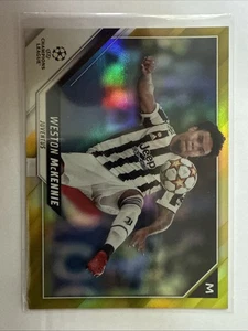 2022 Topps UEFA Weston McKennie #30 Gold Foil /250 Juventus - Picture 1 of 5
