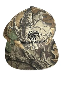 Vintage Realtree Advantage Camo Smith And Wesson Made In USA Snapback Hat - Picture 1 of 8