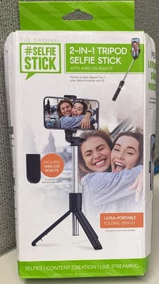 The Original Selfie Stick Ultra-Portable 2-in-1 Tripod Wireless Bluetooth Remote - Image 1 of 3