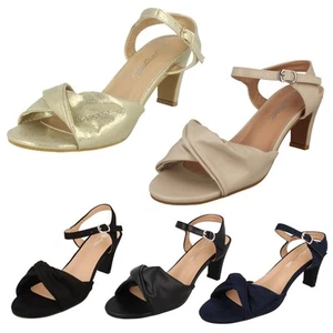 Ladies F1R2111 Anne Michelle Mid Heel Casual Wide Fit Sandals - Picture 1 of 46