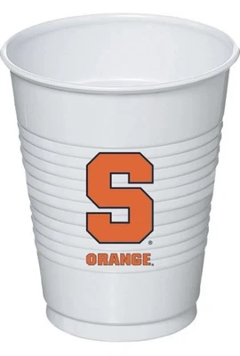 Syracuse Orange NCAA University College Sports Party 16 oz. Plastic Cups - 8 CT - Image 1 of 2