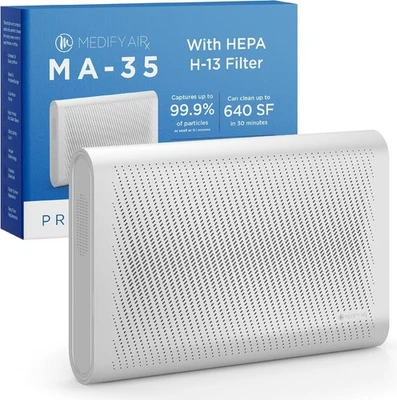 MEDIFY AIR MA-35 Air Purifier with True HEPA H13 Filter | 1280 ft² Coverage in 1hr | 1-Pack