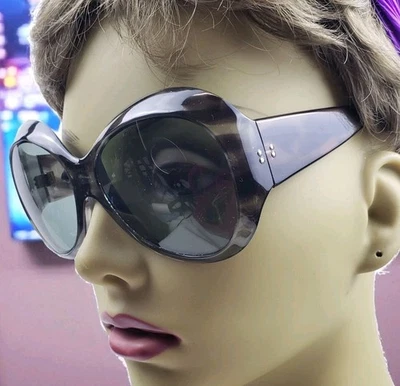 Vintage Purple Brown Tortoise Translucent Wrap Around Mask  Sunglasses  - Image 1 of 4