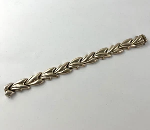 Milor Italy 925 Sterling Silver Foliate Design Bracelet Chuncky 26.4g Statement - Picture 1 of 15