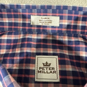 Camisa PETER MILLAR Para Hombre Grande Manga Larga Con Botones Multicolor A Cuadros - Imagen 1 de 6