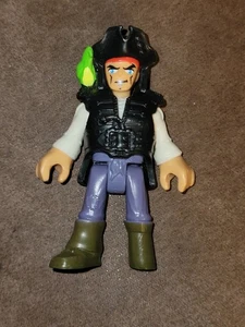 Imaginext Pirate Adventures CAPTAIN PEGLEG figura con loro de barco Shark Bite - Imagen 1 de 2