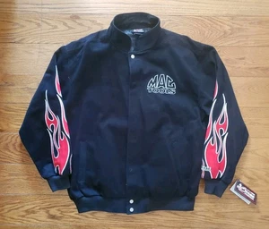 MAC TOOLS NASCAR Chase Authentics Vintage Y2K Flame Sleeves Jacket Large NWT - Picture 1 of 8
