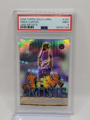 2000-01 Topps Gold Label Vince Carter #JA-1 Jam Artists Toronto Raptors PSA 9 - Image 1 of 2
