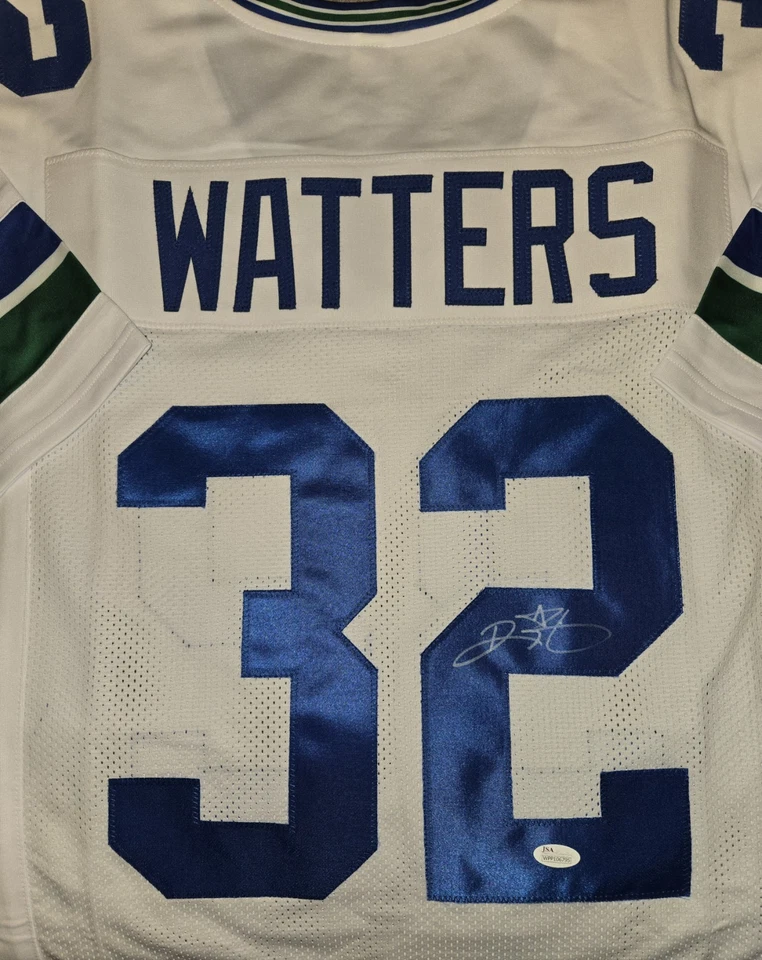 NFL AUTOGRAPHED CUSTOM JERSEY Ricky Watters Seahawks JSA Certified - Image 1 of 3