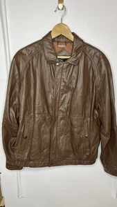 Vintage Members Only Genuine Leather Jacket Brown - Size 42 by Europe Craft - Picture 1 of 9