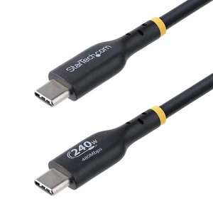 StarTech USB2EPR10F USB-C 10Ft USB-C IF-Cert TPE Data Charge Cable w 240W EPR PD - Picture 1 of 8