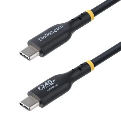 StarTech USB2EPR10F USB-C 10Ft USB-C IF-Cert TPE Data Charge Cable w 240W EPR PD - Image 1 of 4